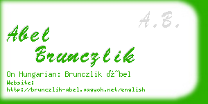 abel brunczlik business card